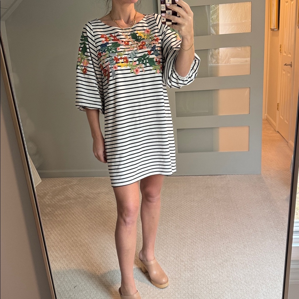 Gianni Bini Black and White Striped Dress